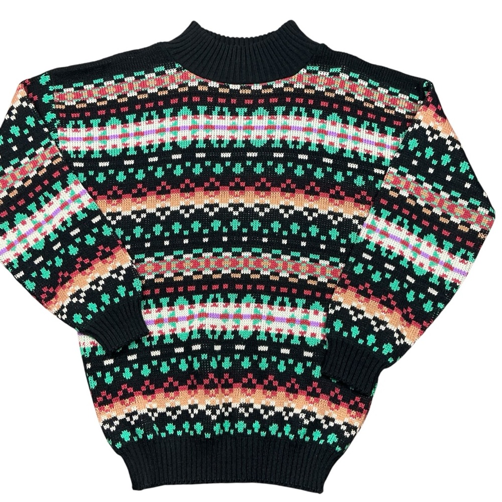 Vintage 80s Nordic Clifton Place Fair Aisle knit sweater size L/XL